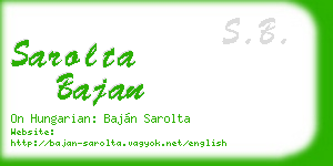 sarolta bajan business card