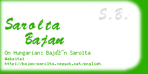 sarolta bajan business card